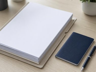 Dossier administratif et document de voyage sur un bureau